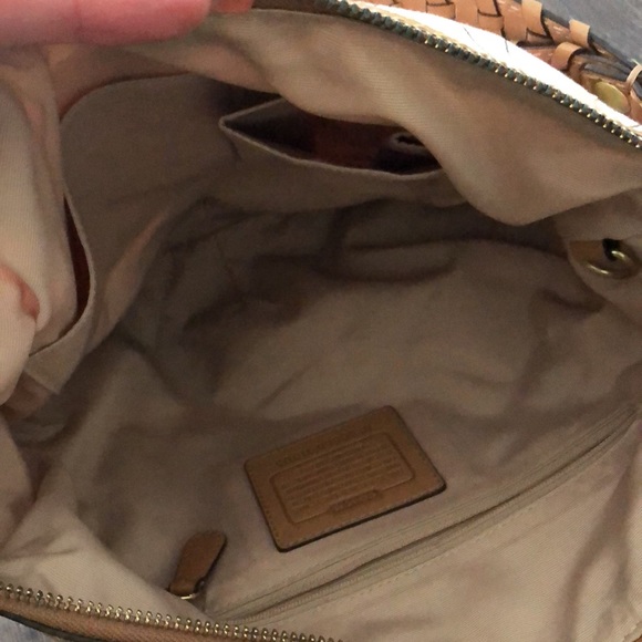 Vintage Signature Coach Pink Optic Soho Hobo 11905 Canvas Tan Bag 2008 - Picture 6 of 7